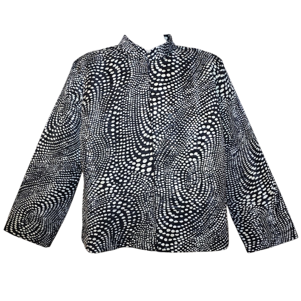 SilkLand Stylish Black and White Women's Jacket